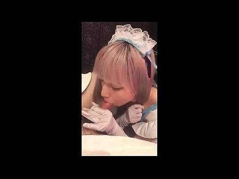 ❤️ Japonski idol [mayuka], kostum francoske služkinje, 1. del, fafanje in onaniranje z losjonom ❤️❌ Fucking video pri nas ❌❤